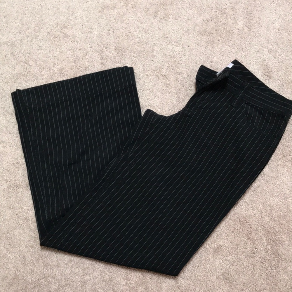 Pin stripe wide leg dress pants